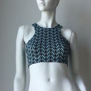 Kirra Made In USA Tribal Print Cropped Tank Top